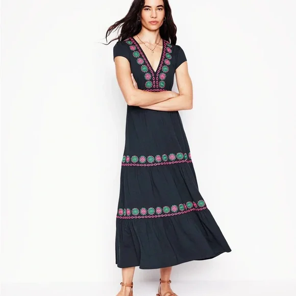 Boden Eloise Embroidered Midi Dress - Picture 6 of 7